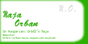 maja orban business card